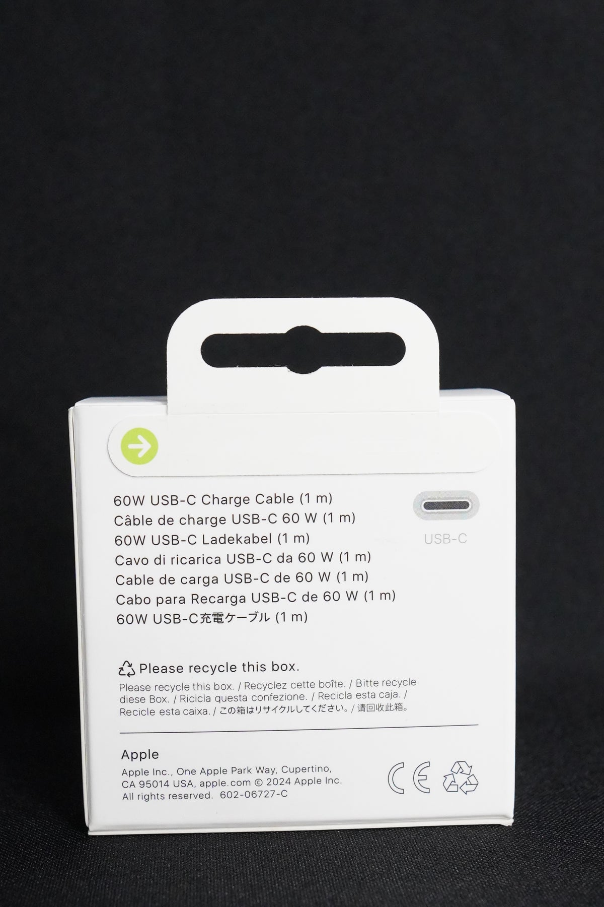 Cable USB-C a USB-C Apple Original 60 W — 1 Metro